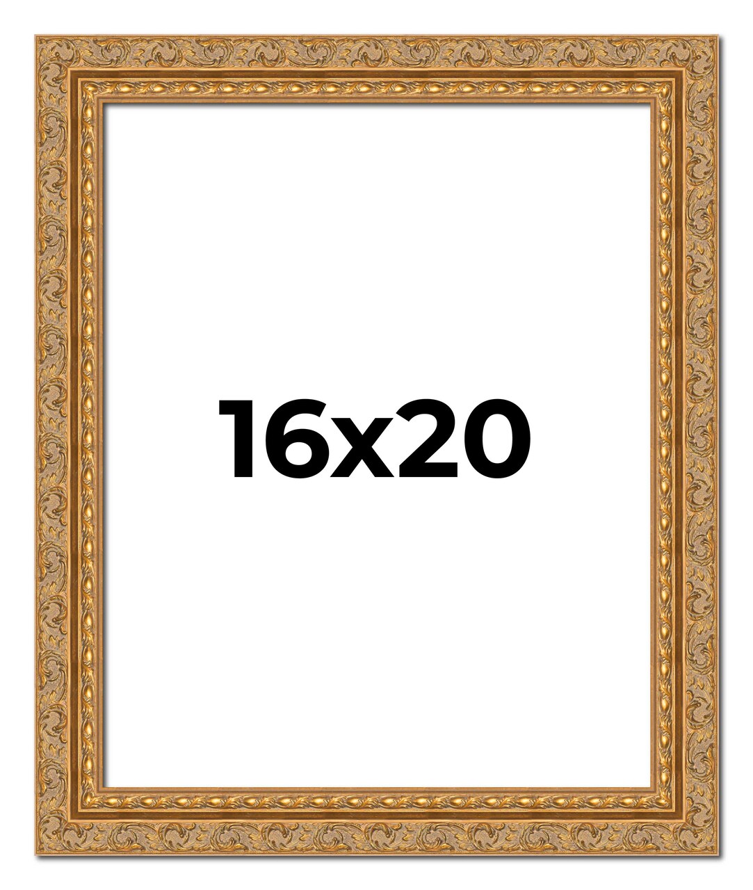 Contemporary Gold Picture Frame - UV Acrylic, Foam Board Backing, Hanging Hardware